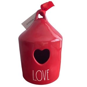 NEW Rae Dunn Valentine's Red Love Heart Round Birdhouse ❤️